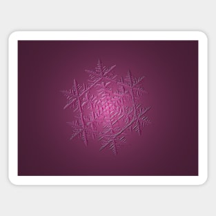 Dusty Rose Fractal Snowflake Sticker